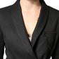 Exte Black Double Breasted Pants Blazer Jacket 2 Piece Suit