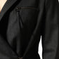 Exte Black Double Breasted Pants Blazer Jacket 2 Piece Suit