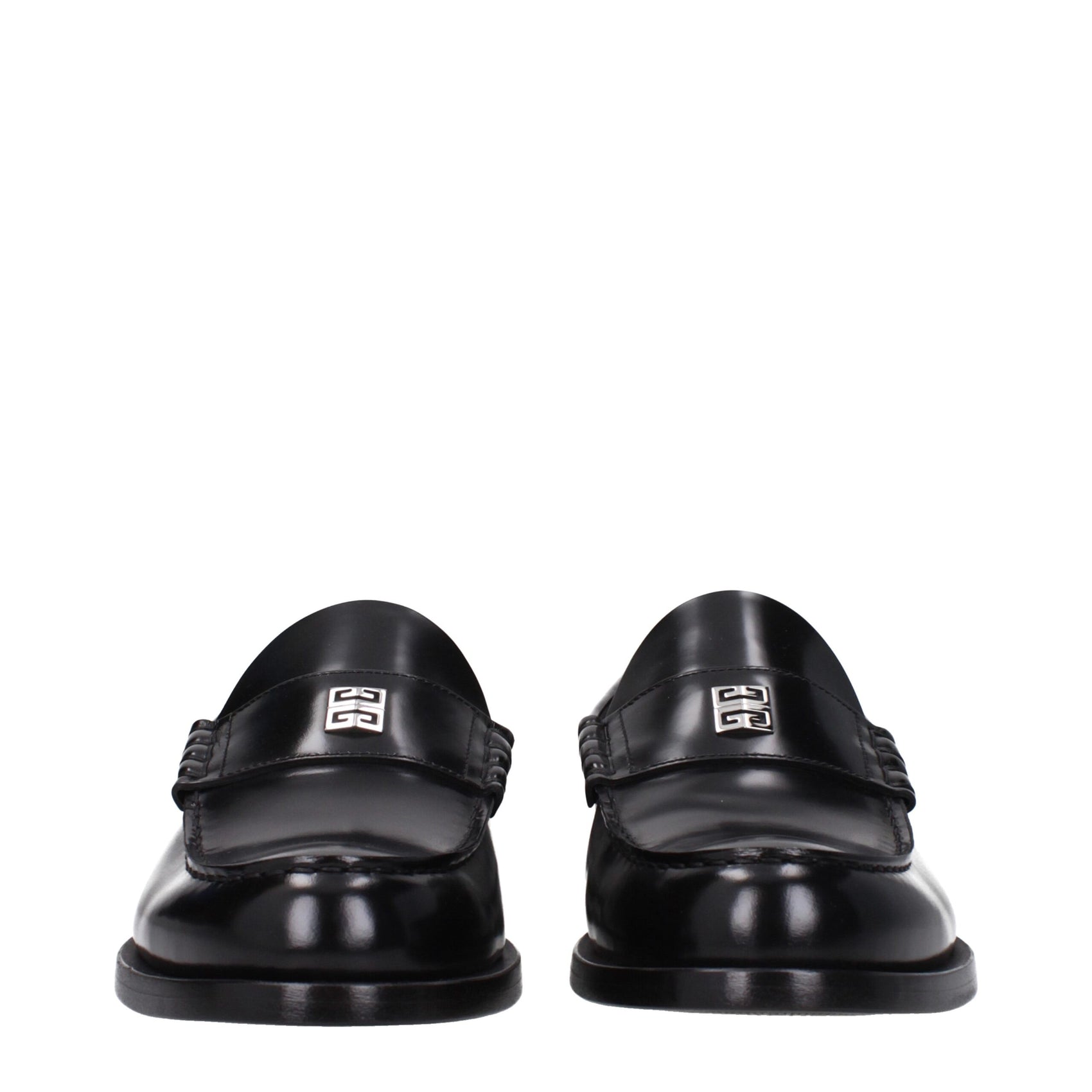 Givenchy Black Leather Slip-On Loafers