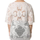 Dolce & Gabbana White Embroidery Lace Cotton Blouse Top