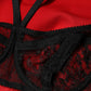 Dolce & Gabbana Red Black Nylon Bralette-Style Cropped Top