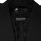 Dolce & Gabbana Black Lace V-neck Slit Hem Gathered Waist Vest Jacket