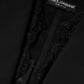 Dolce & Gabbana Black Lace V-neck Slit Hem Gathered Waist Vest Jacket