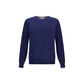 Brunello Cucinelli Blue Fleece Wool Sweatshirt