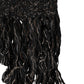 Dolce & Gabbana Black Wool Fringes Neck Wrap Foulard Scarf