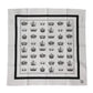 Dolce & Gabbana White Crown Cotton Square Foulard Scarf