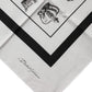 Dolce & Gabbana White Crown Cotton Square Foulard Scarf