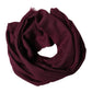 Dolce & Gabbana Maroon Cashmere Fringes Neck Wrap Shawl Scarf