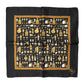 Dolce & Gabbana Black Jazz Club Square Handkerchief Scarf