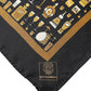 Dolce & Gabbana Black Jazz Club Square Handkerchief Scarf