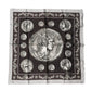 Dolce & Gabbana Brown Roman Coin Print Silk Square Foulard Scarf
