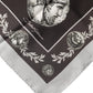 Dolce & Gabbana Brown Roman Coin Print Silk Square Foulard Scarf