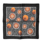 Dolce & Gabbana Black Orange Print Square Handkerchief Scarf