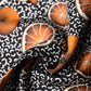 Dolce & Gabbana Black Orange Print Square Handkerchief Scarf