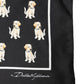 Dolce & Gabbana Black Dog Print Square Handkerchief Scarf