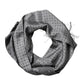 Dolce & Gabbana Gray Patterned Fringes Neck Foulard Scarf