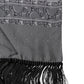 Dolce & Gabbana Gray Patterned Fringes Neck Foulard Scarf