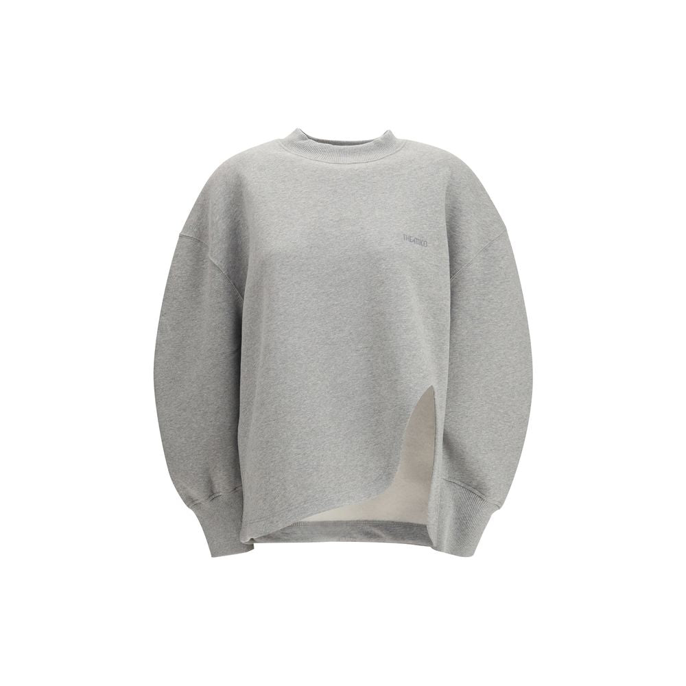 The Attico Gray Cotton Sweatshirt