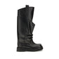 The Attico Black Calf Leather Bos Taurus Boots