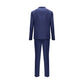 Brunello Cucinelli Blue Fleece Wool Two-Piece Suit