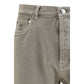 Brunello Cucinelli Bicolor Cotton Straight-Leg Jeans