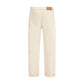 Brunello Cucinelli White Cotton High-Waisted Jean