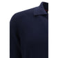 Brunello Cucinelli Blue Cotton Dress Shirt