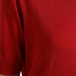 Dolce & Gabbana Red Silk Crew Neck Short Sleeves Top T-shirt