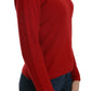 MILA SCHÖN Cashmere Red Round Neck Pullover Top Sweater