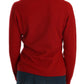 MILA SCHÖN Cashmere Red Round Neck Pullover Top Sweater