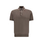 Brunello Cucinelli Brown Cotton Polo Shirt