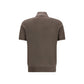 Brunello Cucinelli Brown Cotton Polo Shirt