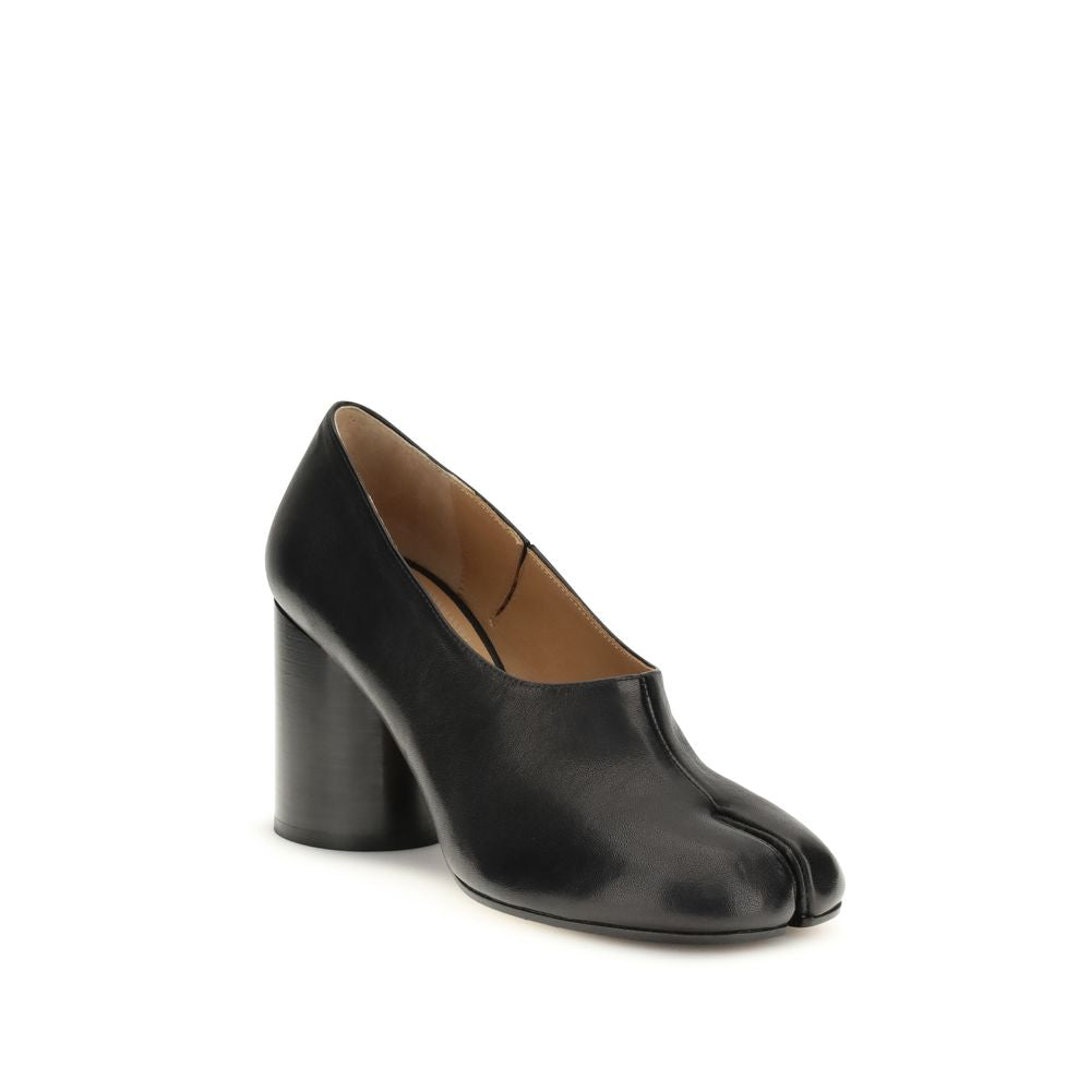 Margiela Black Calf Leather Bos Taurus Platform Pumps
