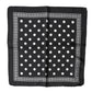 Dolce & Gabbana Black Polka Dot Square Handkerchief Scarf