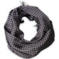 Dolce & Gabbana Black Patterned Fringes Neck Foulard Scarf