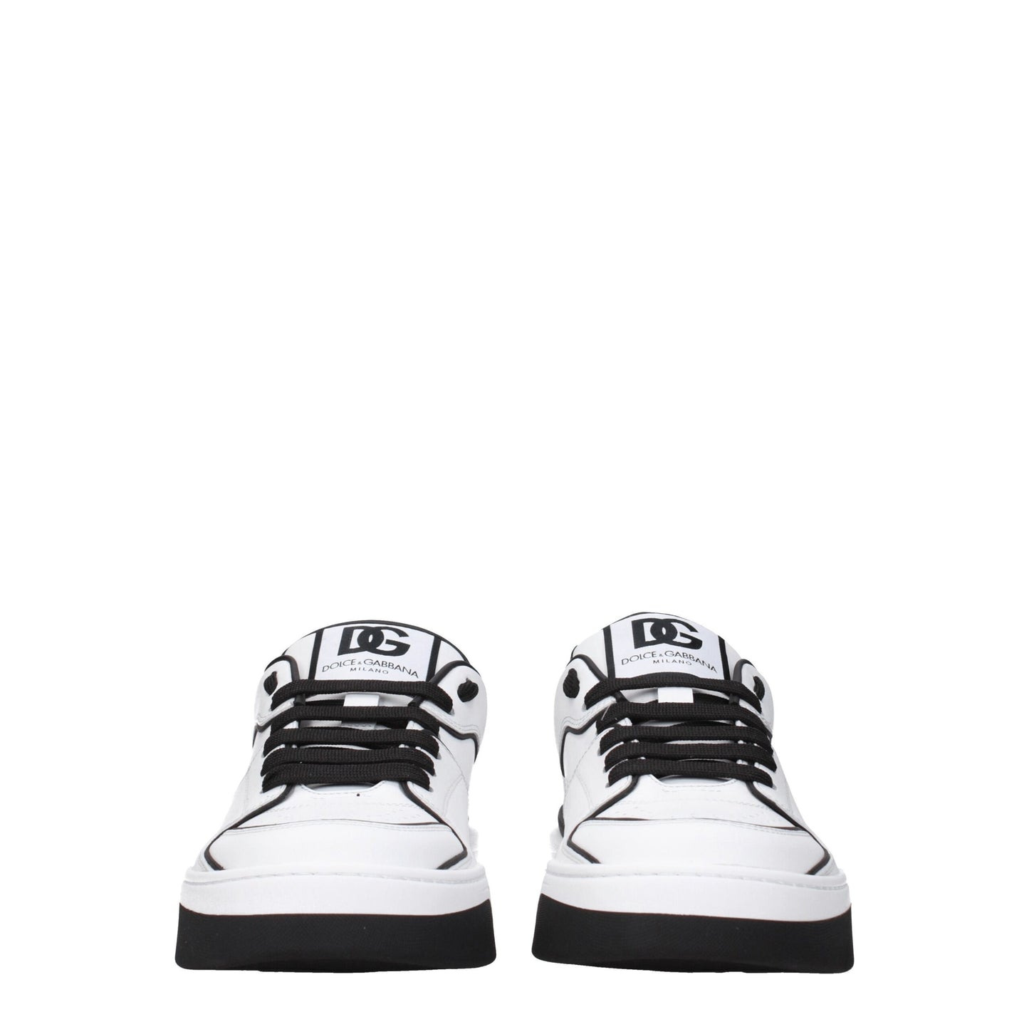 Dolce & Gabbana White Leather Sneakers
