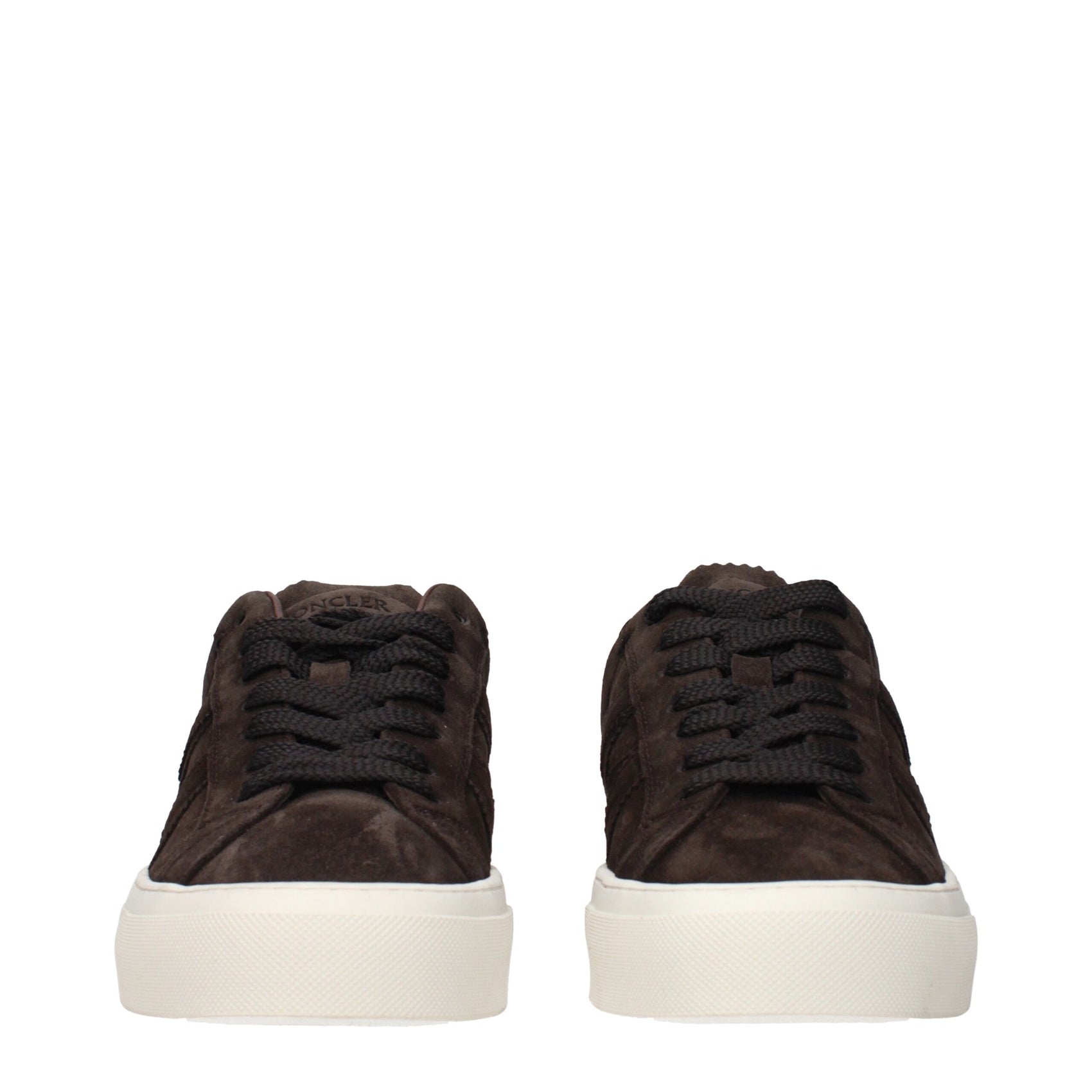 Moncler Brown Leather Low Top Sneakers