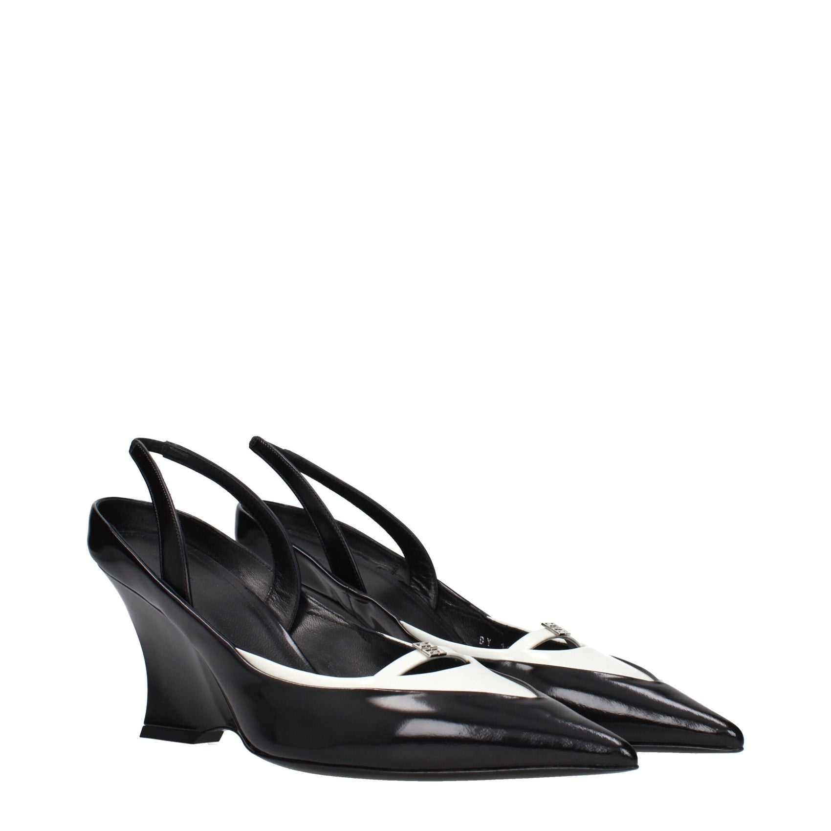 Givenchy Black Leather Wedge Sandals