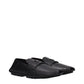 Dolce & Gabbana Black Leather Slip-On Loafers