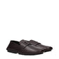 Dolce & Gabbana Brown Leather Slip-On Loafers