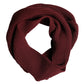 Dolce & Gabbana Maroon Cashmere Knitted NeckWrap Shawl Scarf