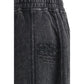 Ganni Black Cotton Casual Pants