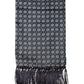 Dolce & Gabbana Blue Patterned Fringes Neck Foulard Scarf