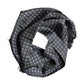 Dolce & Gabbana Blue Patterned Fringes Neck Foulard Scarf