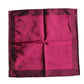 Dolce & Gabbana Maroon Silk Lace Stole Square Foulard Scarf