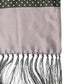 Dolce & Gabbana Gray Patterned Fringes Neck Foulard Scarf