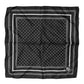 Dolce & Gabbana Scarf Black Poka Dot Men Square Handkerchief