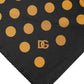 Dolce & Gabbana Black Polka Dot Square Handkerchief Scarf