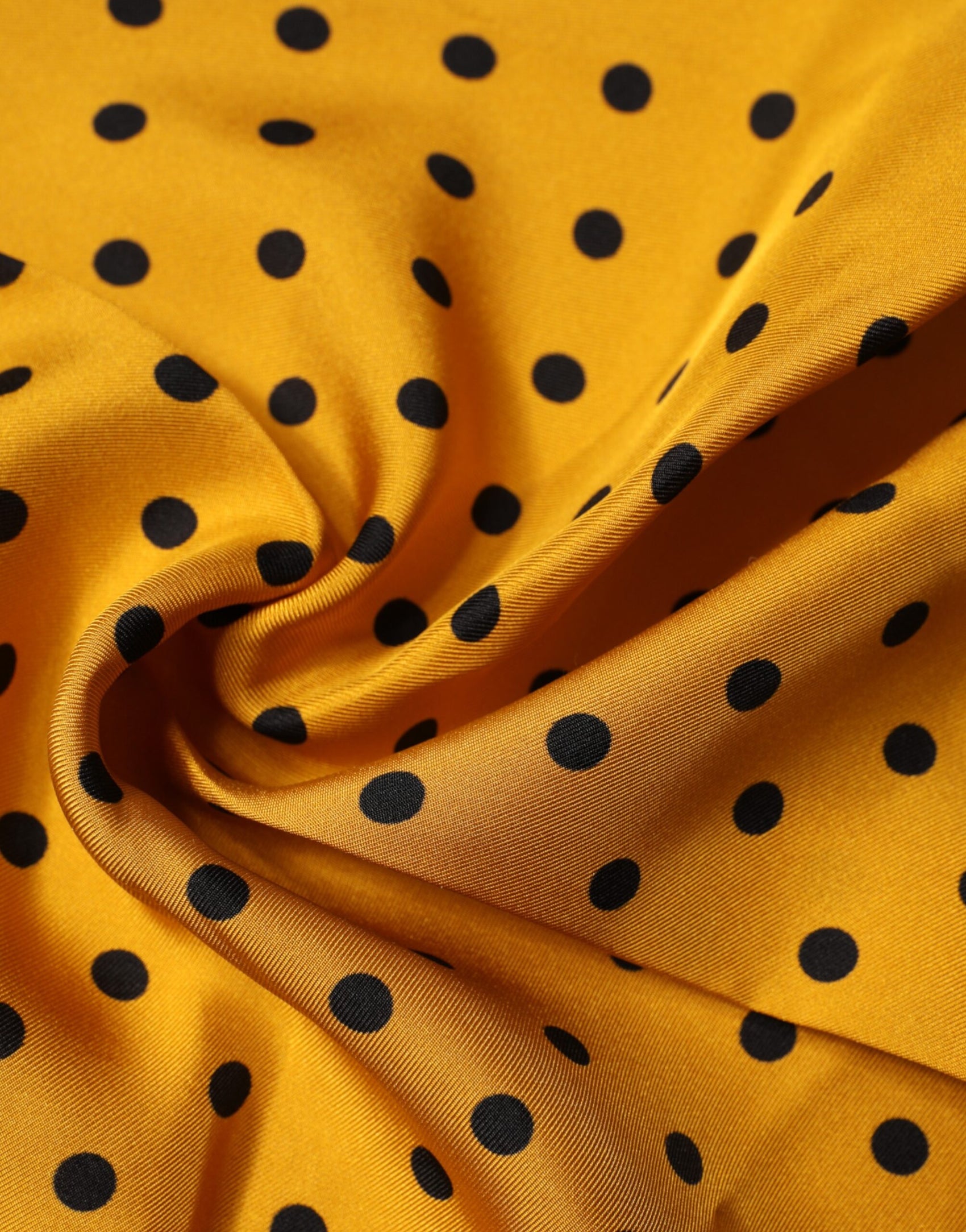 Dolce & Gabbana Orange Polka Dot Square Handkerchief Scarf