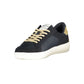 Gas Blue Polyurethane Men Sneaker